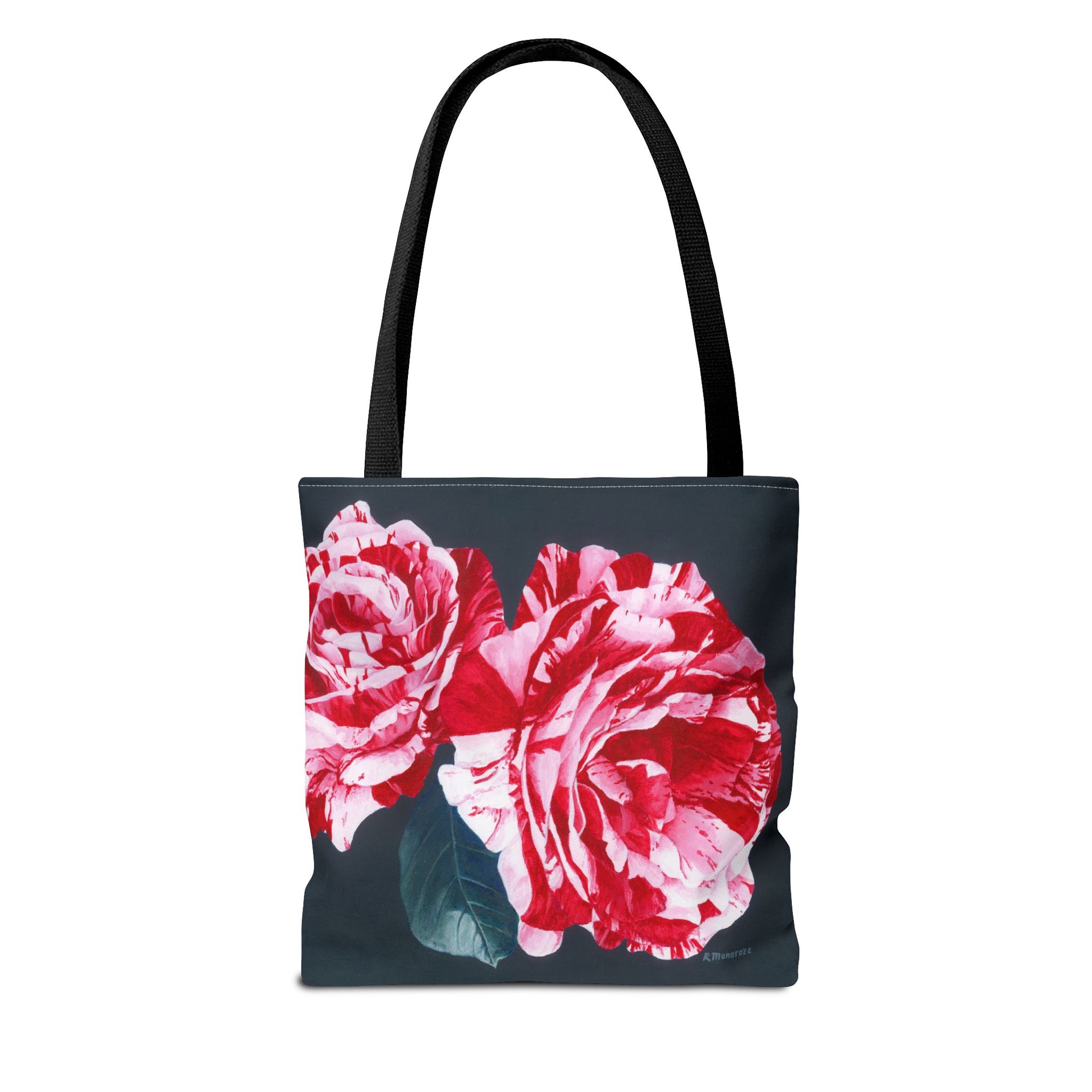 Candy Cane Roses Tote Bag