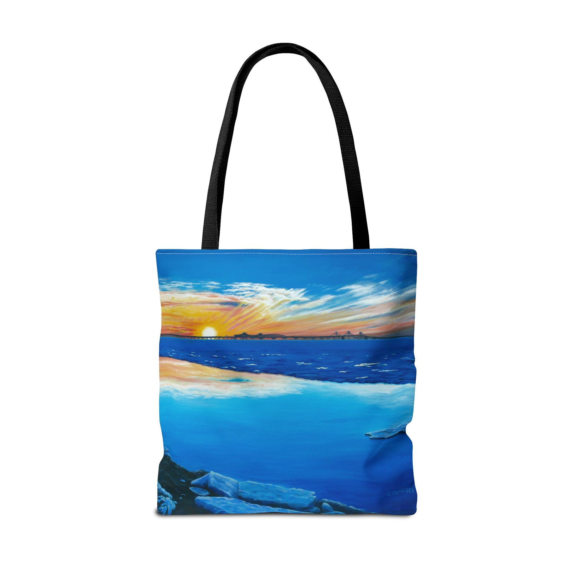Chesapeake Bay Bridge On Ice Tote Bag