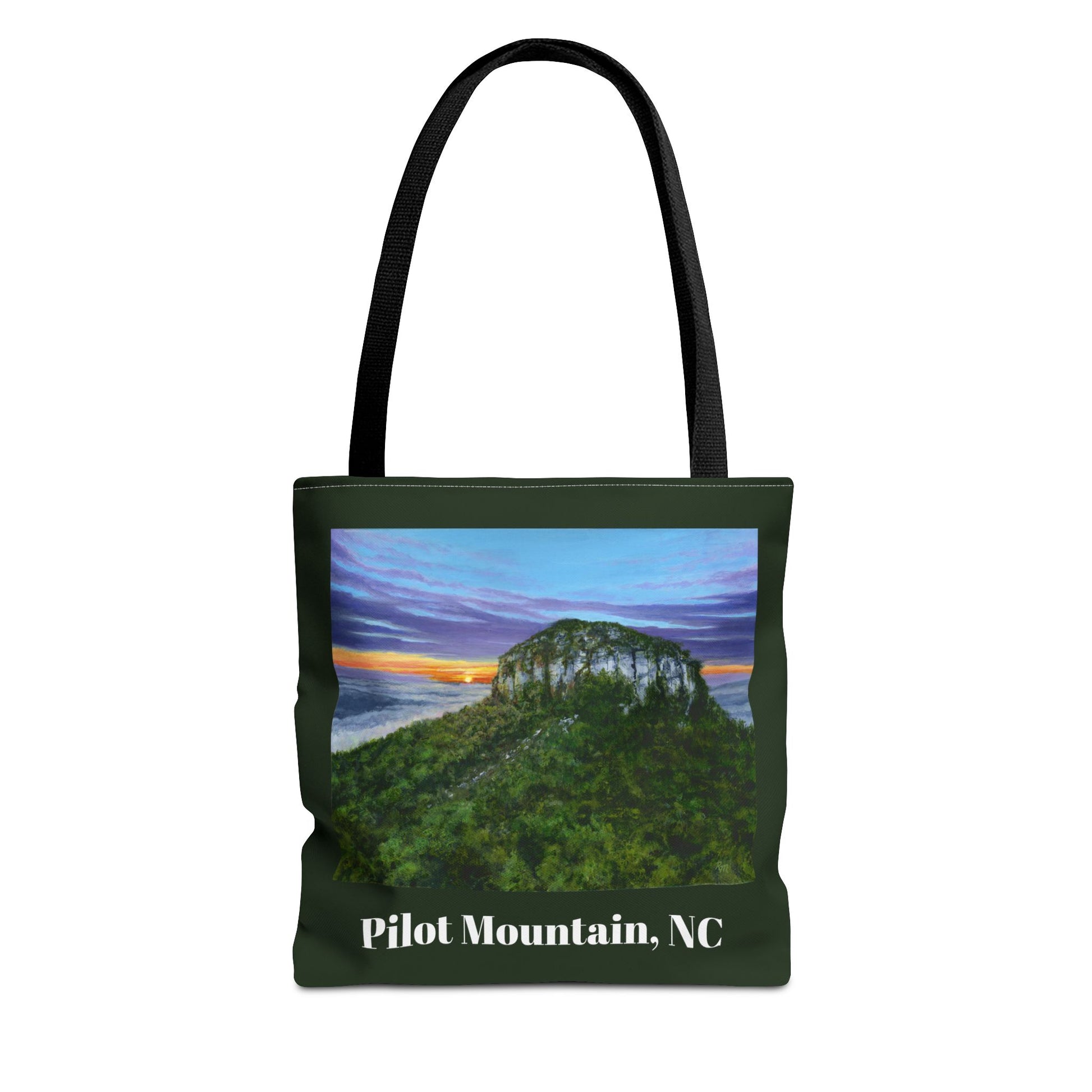 Pilot Mountain | Dark Green Tote Bag