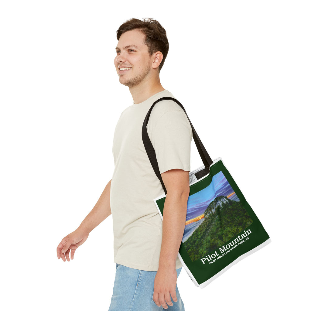Pilot Mountain Scenic Tote Bag – Perfect for Outdoor Adventures, Beach Trips, and Everyday Use