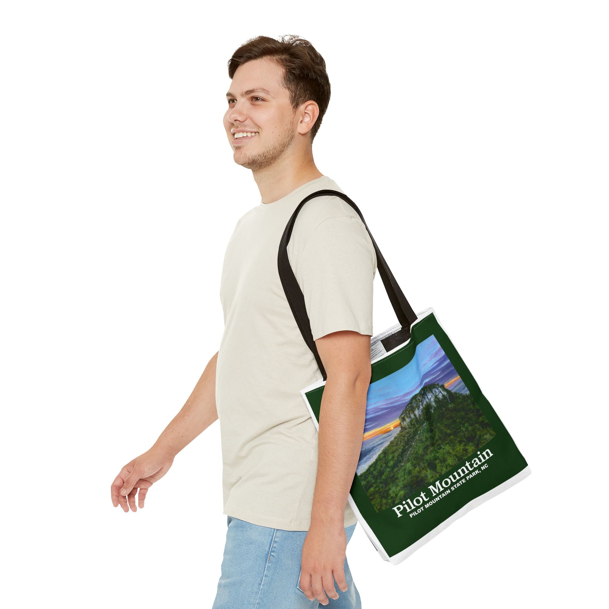 Pilot Mountain Scenic Tote Bag – Perfect for Outdoor Adventures, Beach Trips, and Everyday Use