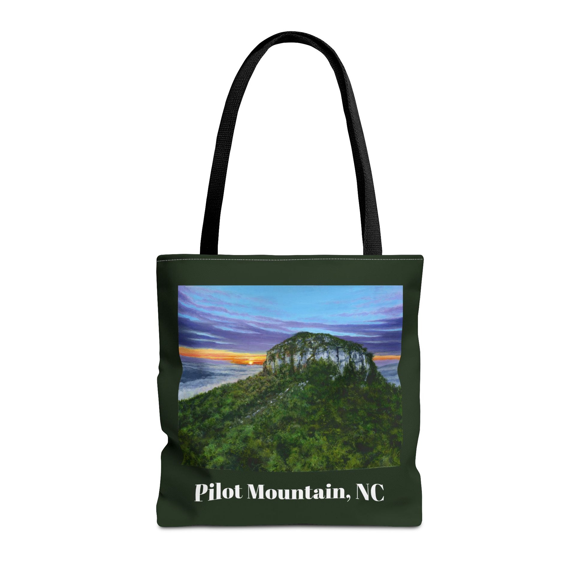 Pilot Mountain | Dark Green Tote Bag
