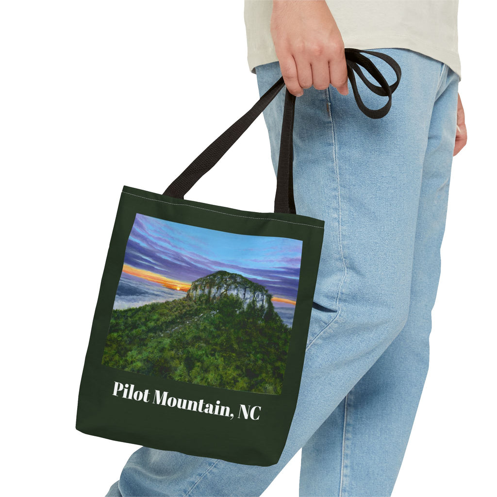 Pilot Mountain | Dark Green Tote Bag