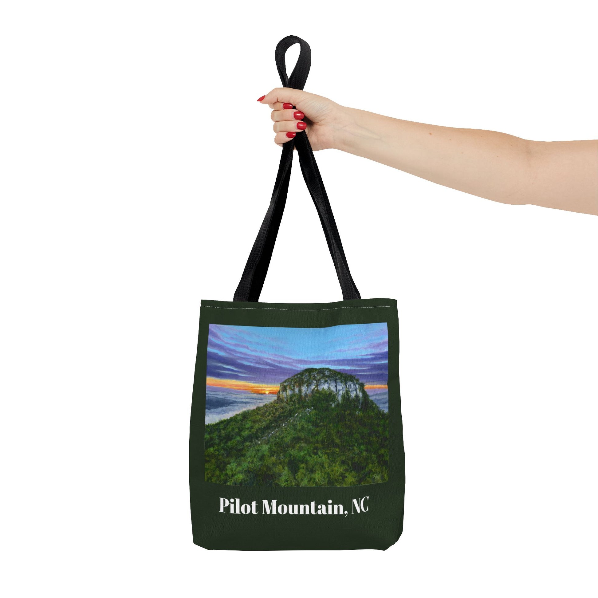 Pilot Mountain | Dark Green Tote Bag