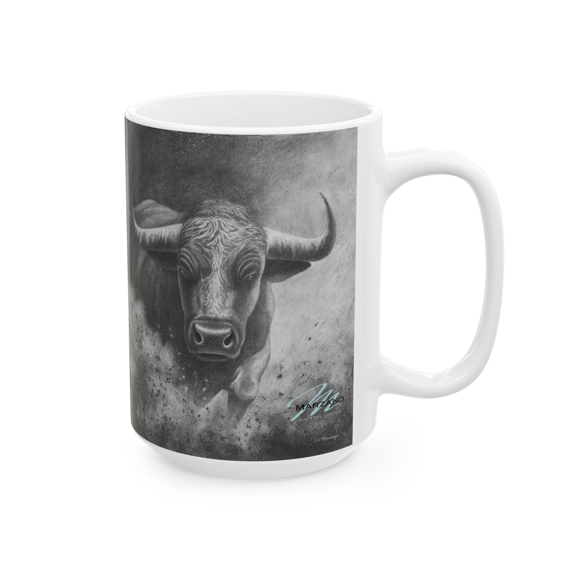White Bull Mug | Motivational Coffee Cup | Nature Lover Gift | Perfect for Home & Office | Customizable Mug