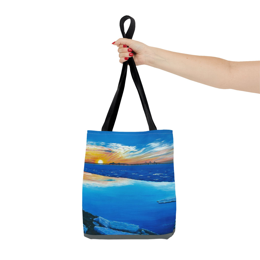 Chesapeake Bay Bridge On Ice Tote Bag