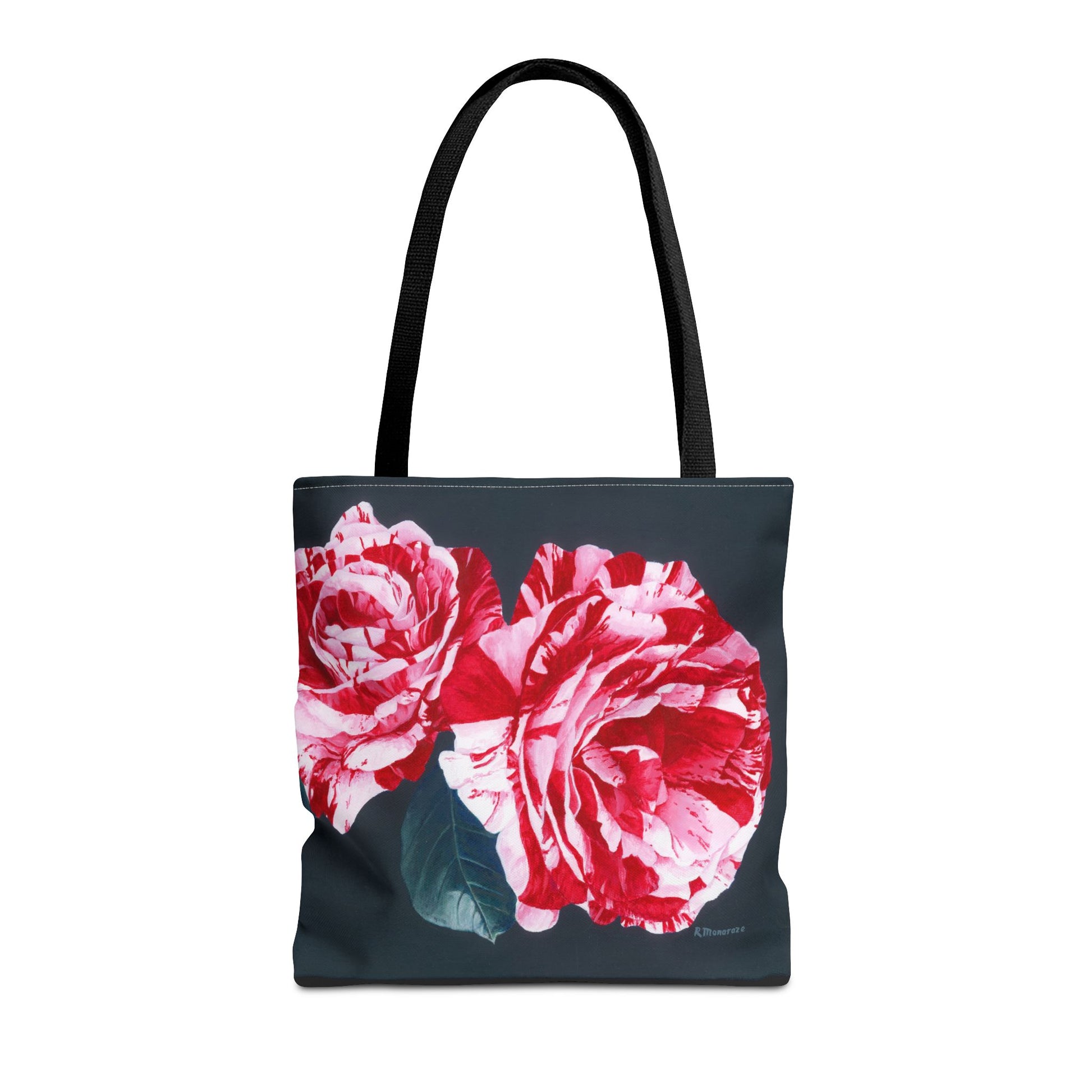 Candy Cane Roses Tote Bag