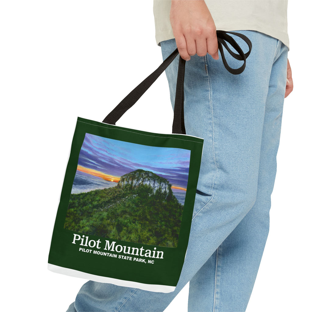 Pilot Mountain Scenic Tote Bag – Perfect for Outdoor Adventures, Beach Trips, and Everyday Use