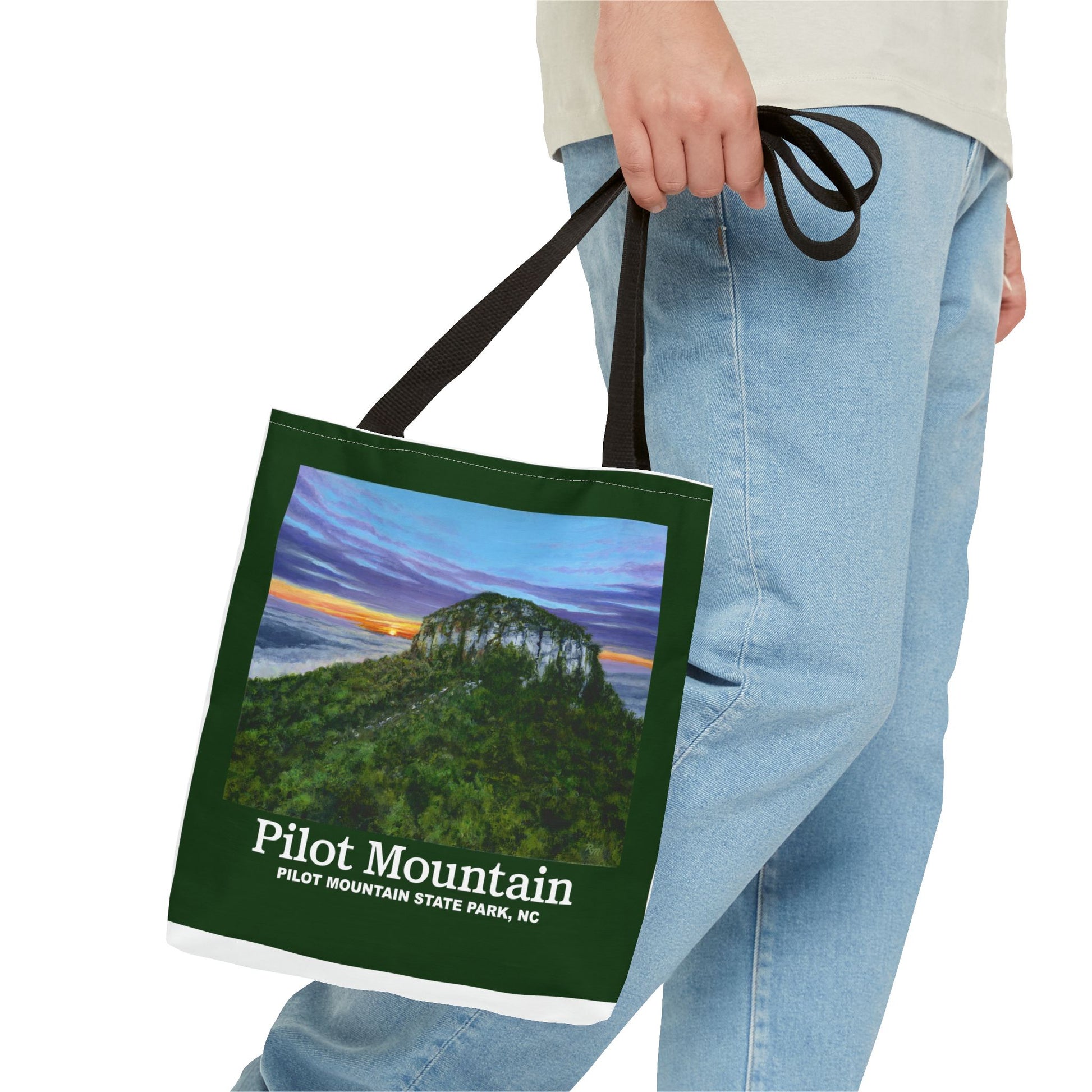 Pilot Mountain Scenic Tote Bag – Perfect for Outdoor Adventures, Beach Trips, and Everyday Use