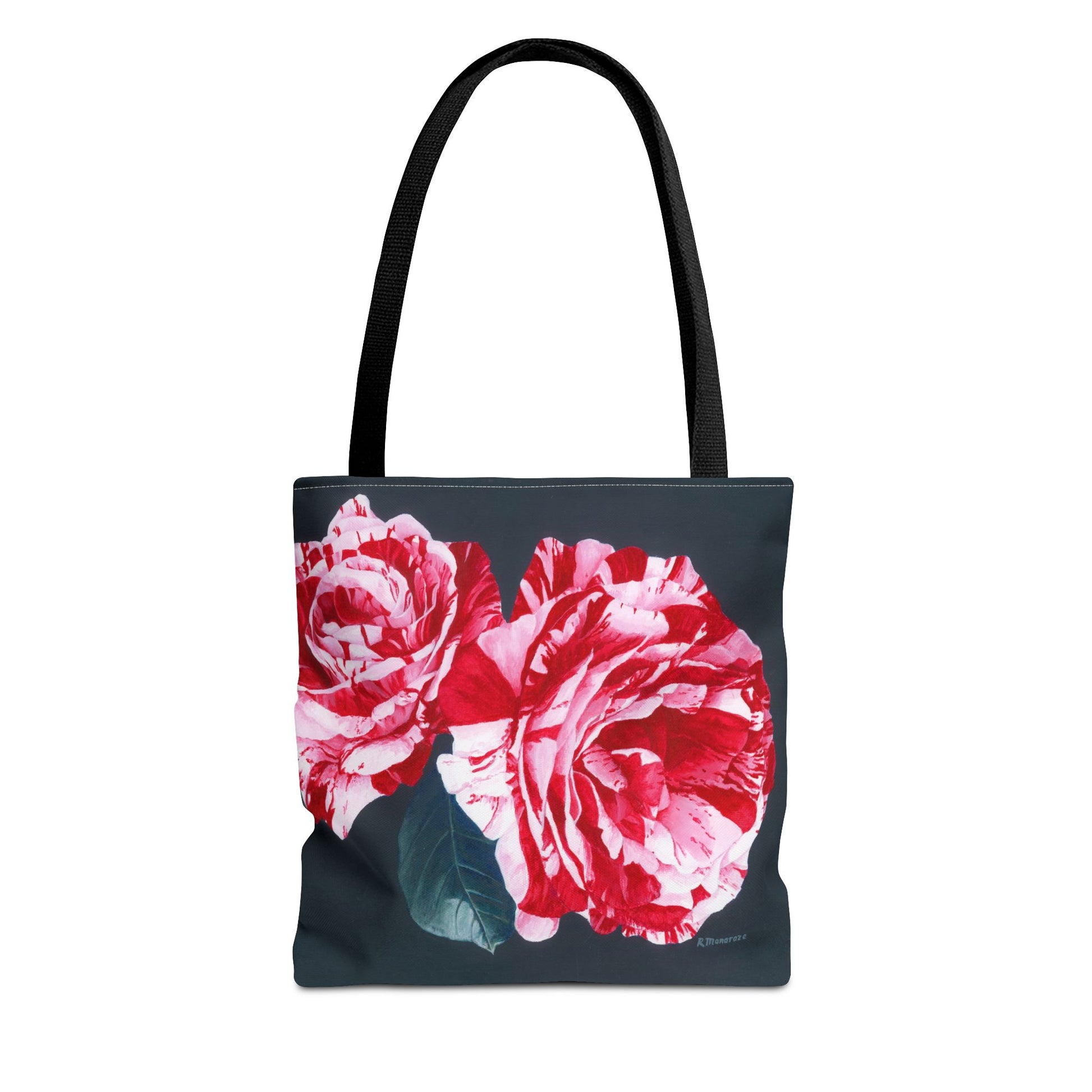 Candy Cane Roses Tote Bag