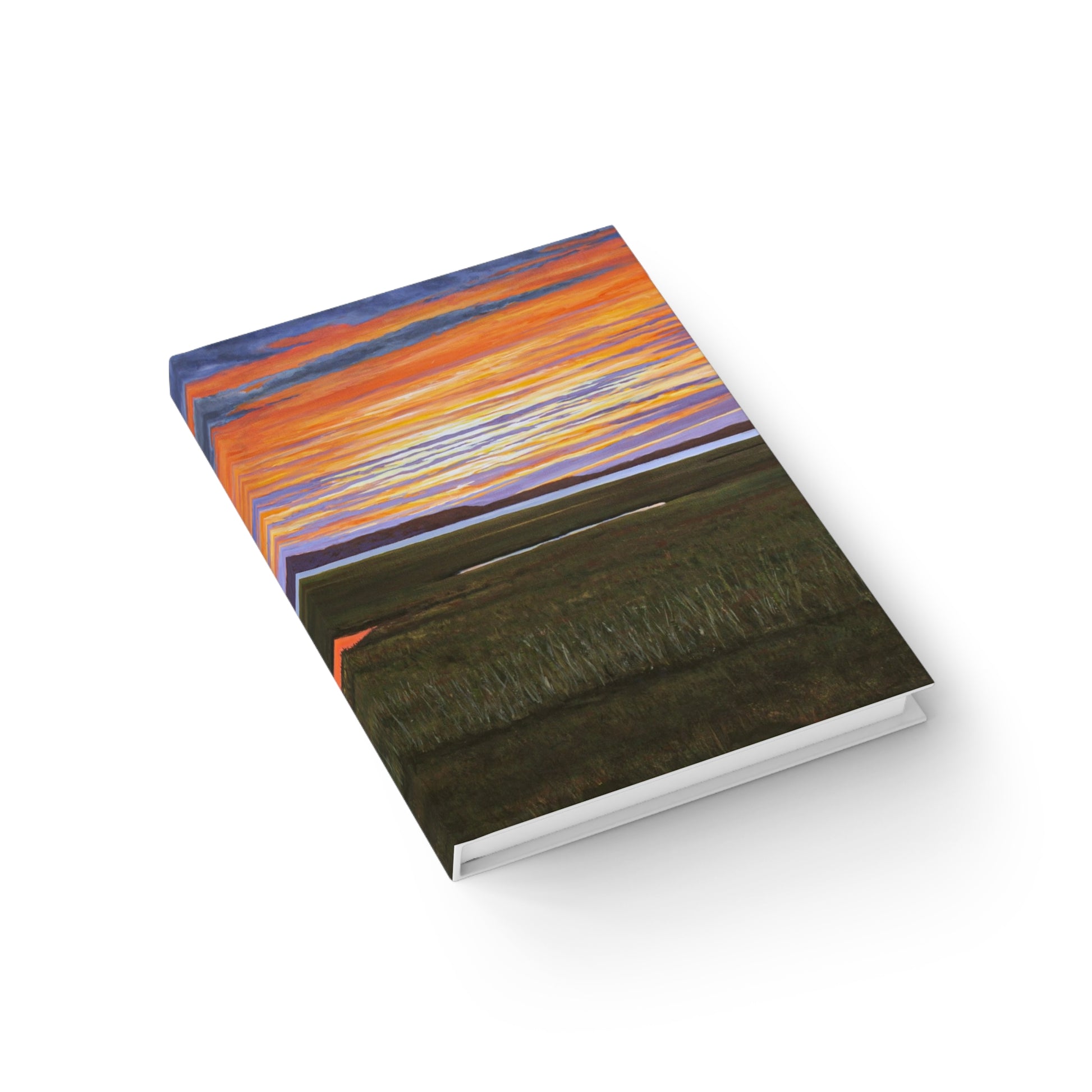 Notebook with a colorful abstract design on a white background