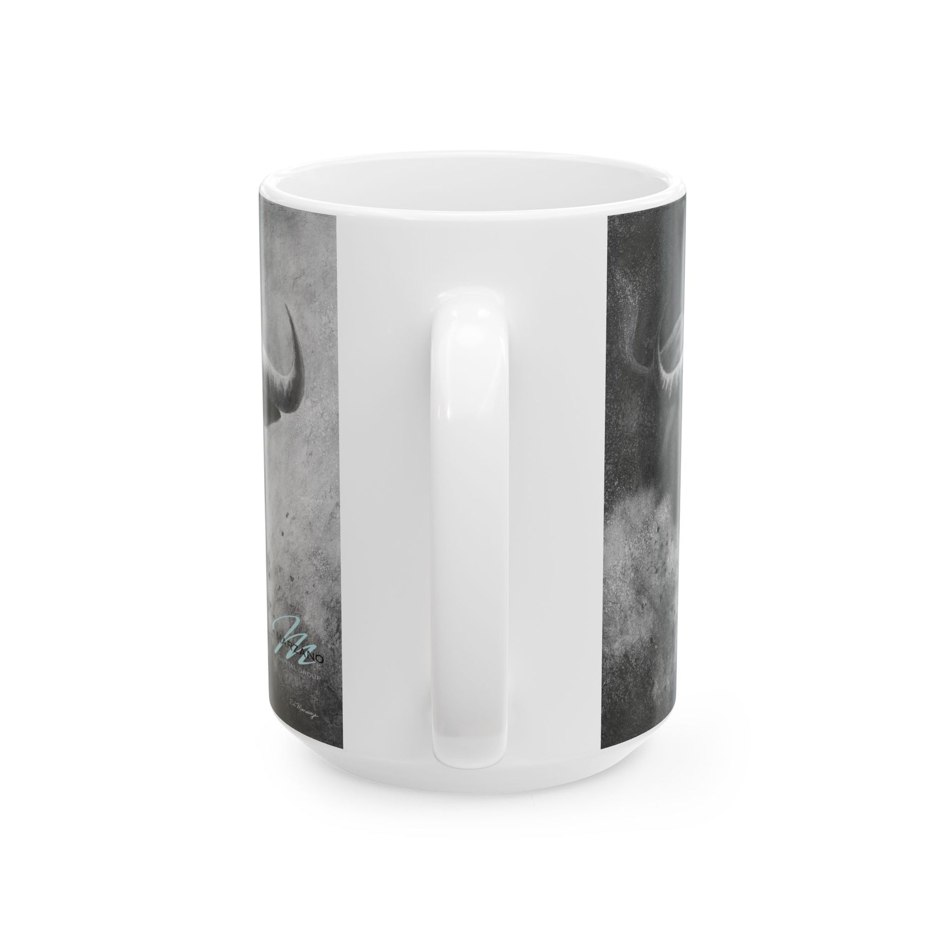 White Bull Mug | Motivational Coffee Cup | Nature Lover Gift | Perfect for Home & Office | Customizable Mug