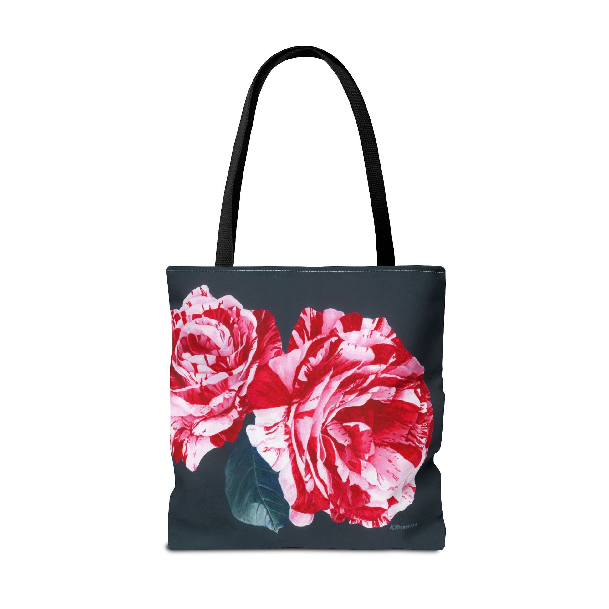 Candy Cane Roses Tote Bag