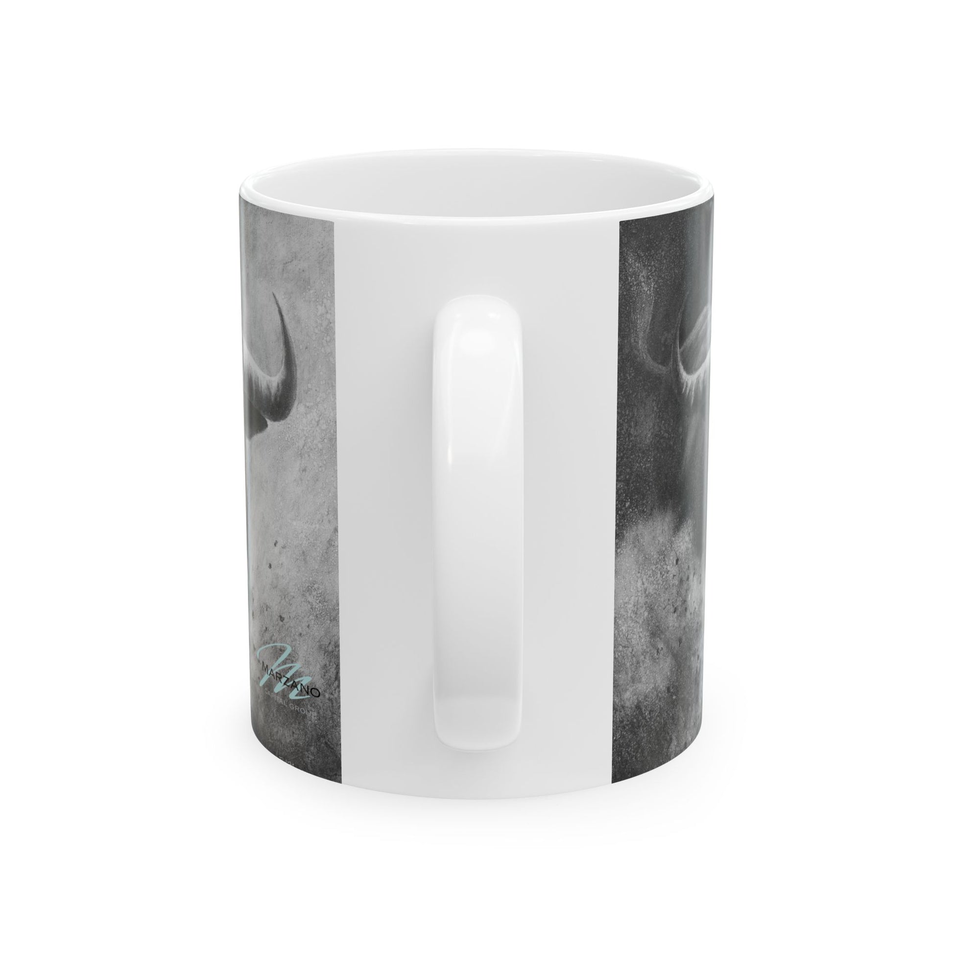 White Bull Mug | Motivational Coffee Cup | Nature Lover Gift | Perfect for Home & Office | Customizable Mug