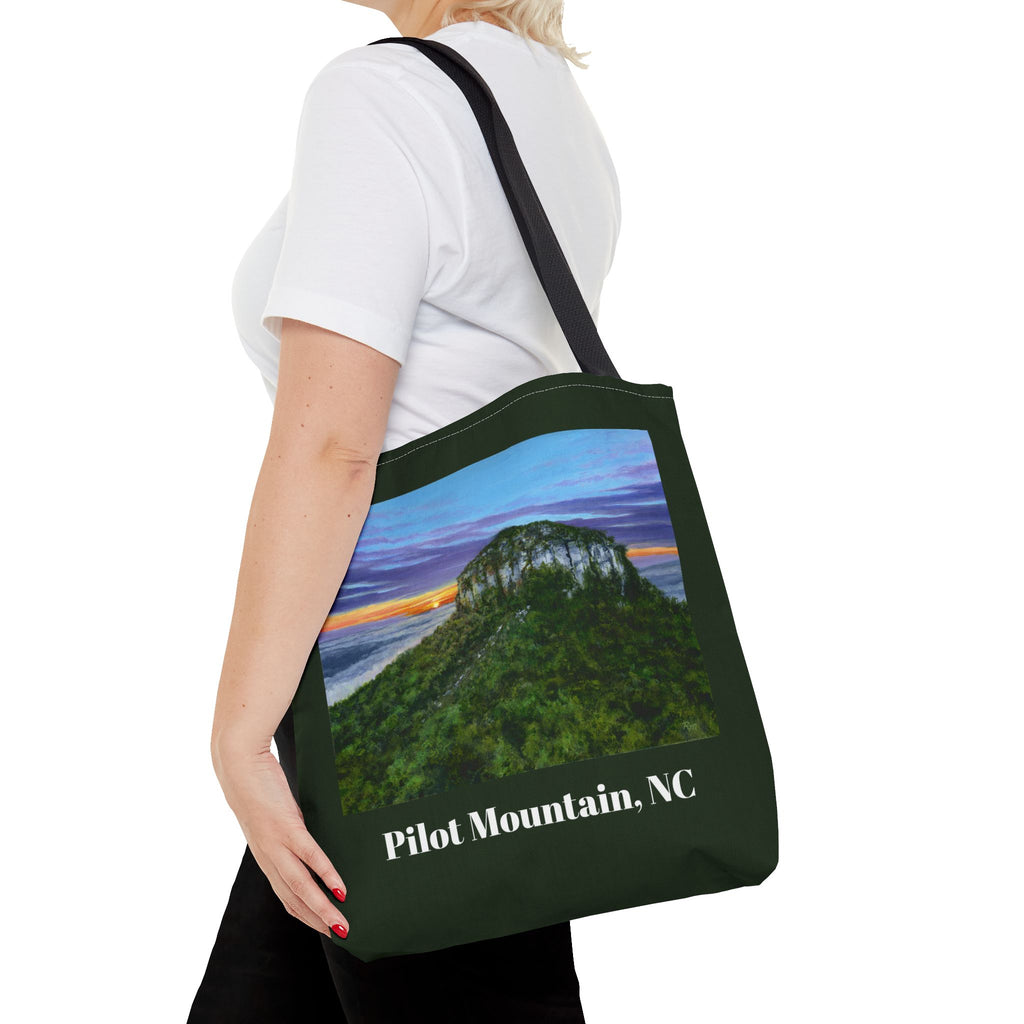 Pilot Mountain | Dark Green Tote Bag