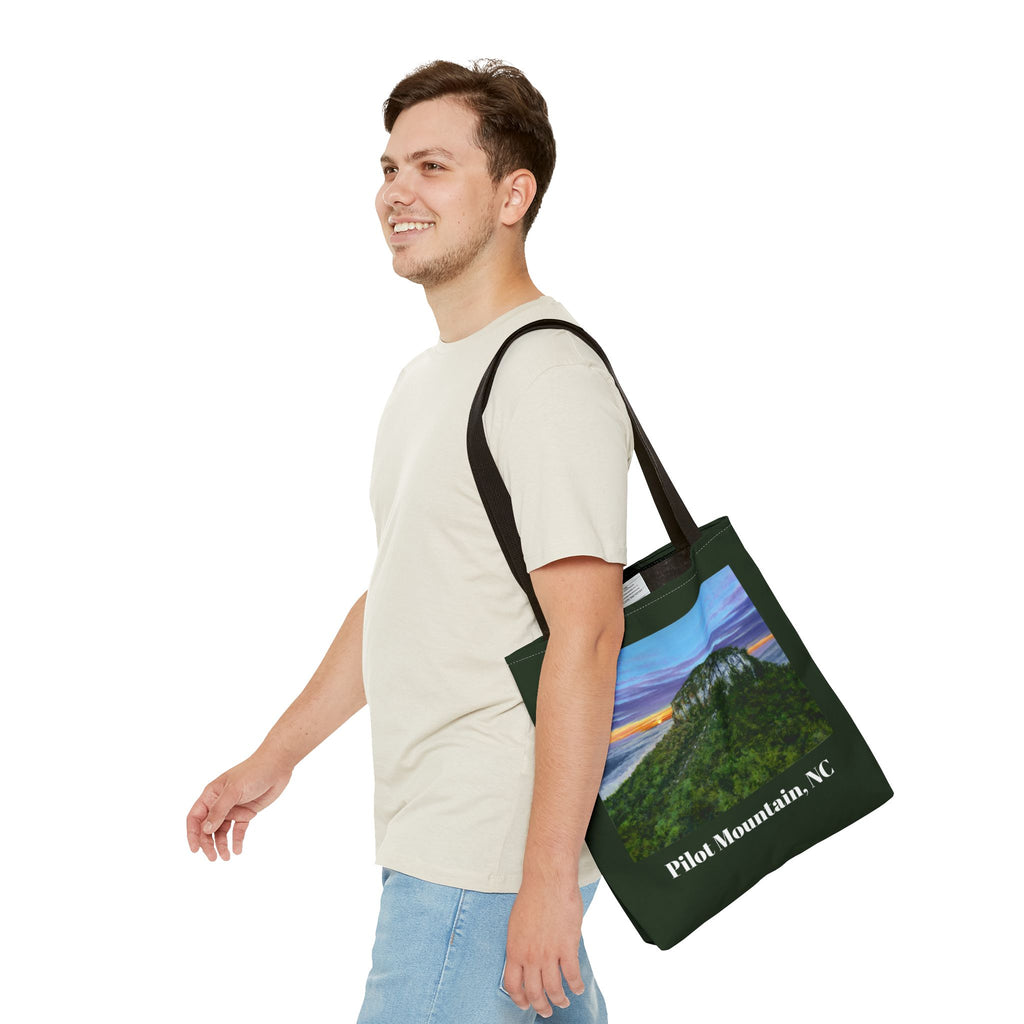 Pilot Mountain | Dark Green Tote Bag