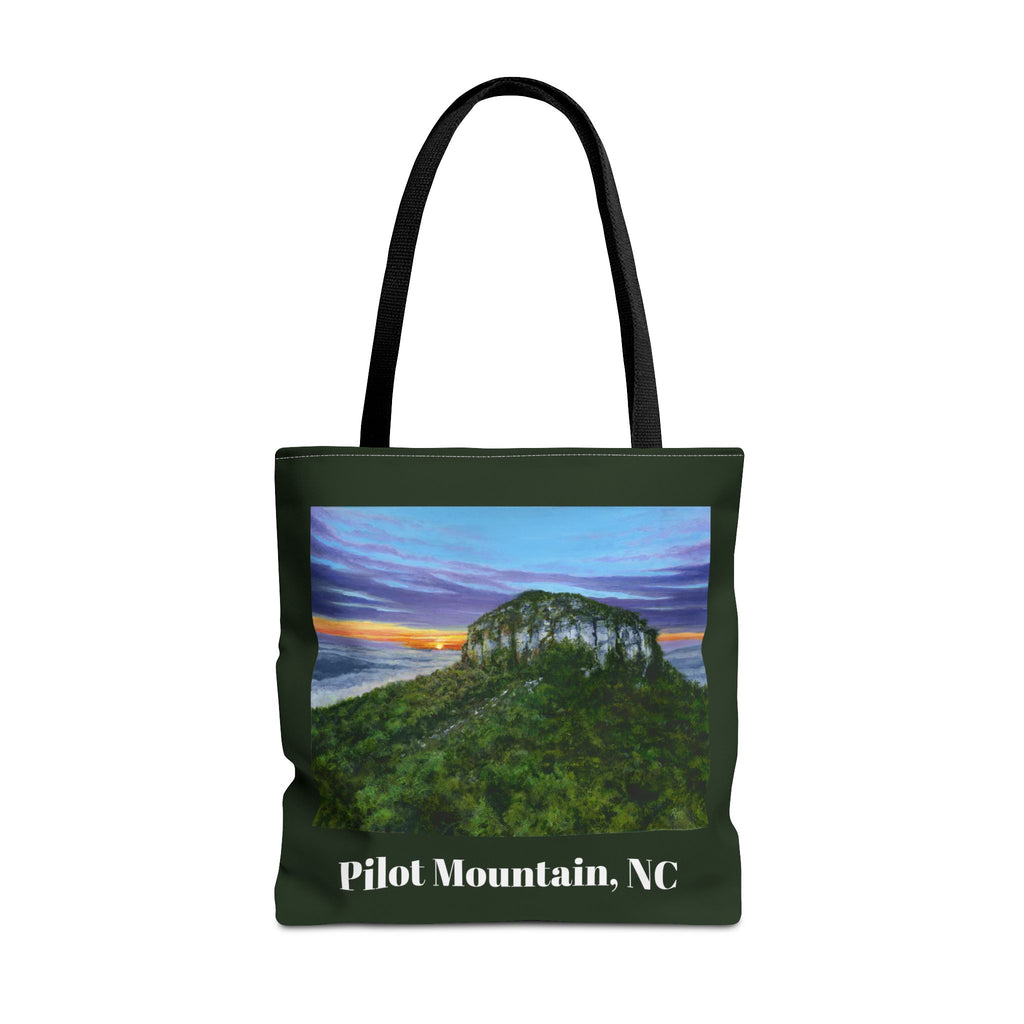 Pilot Mountain | Dark Green Tote Bag