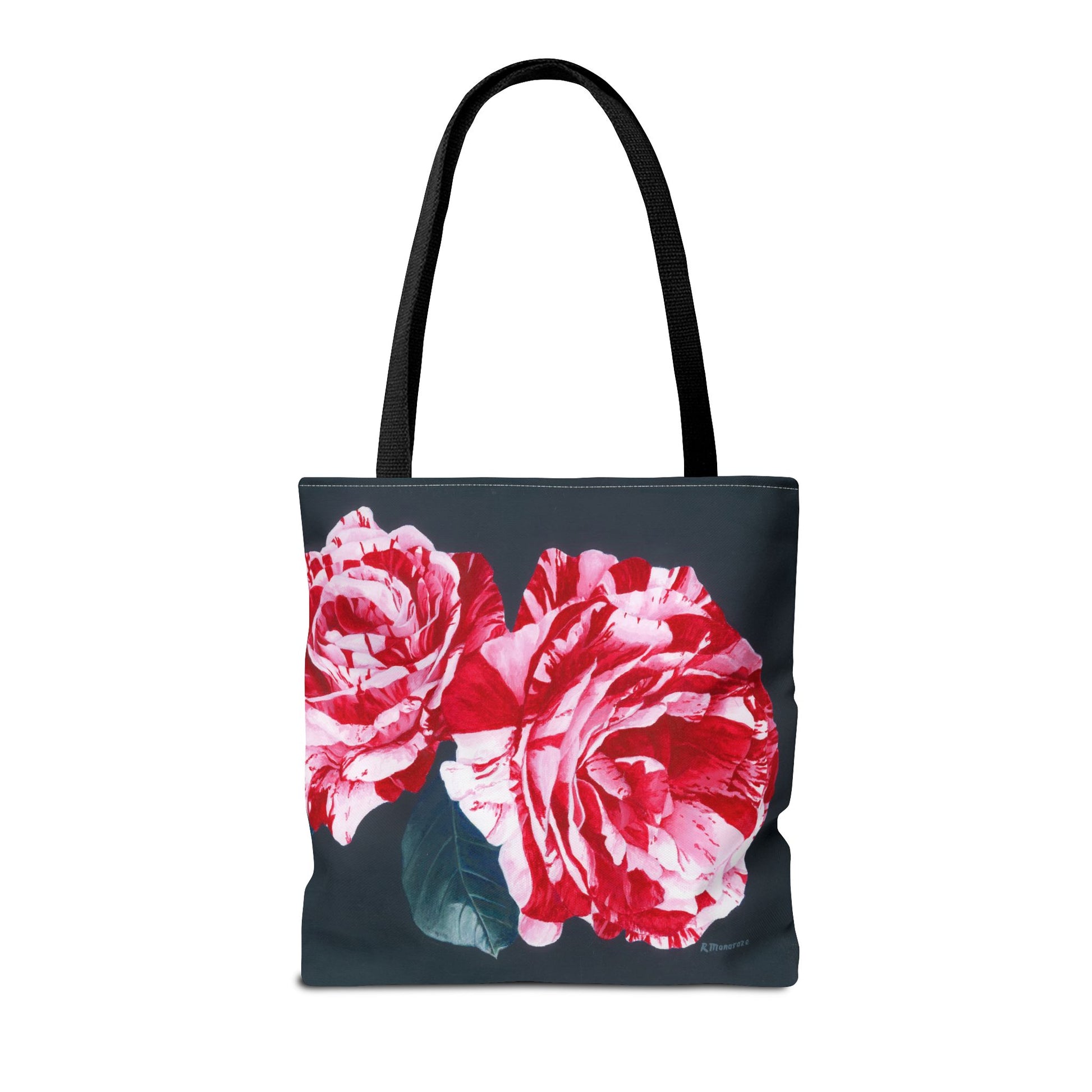 Candy Cane Roses Tote Bag