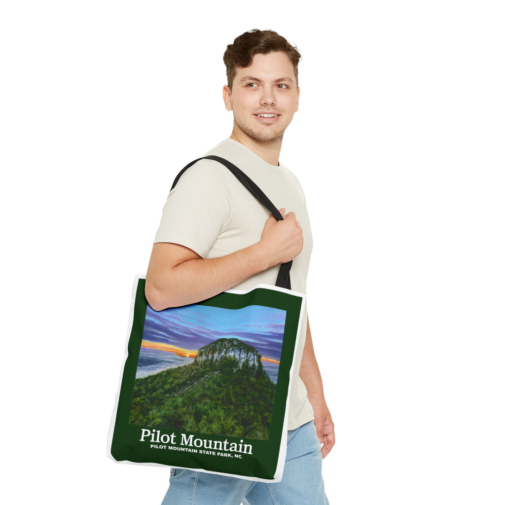 Pilot Mountain Scenic Tote Bag – Perfect for Outdoor Adventures, Beach Trips, and Everyday Use