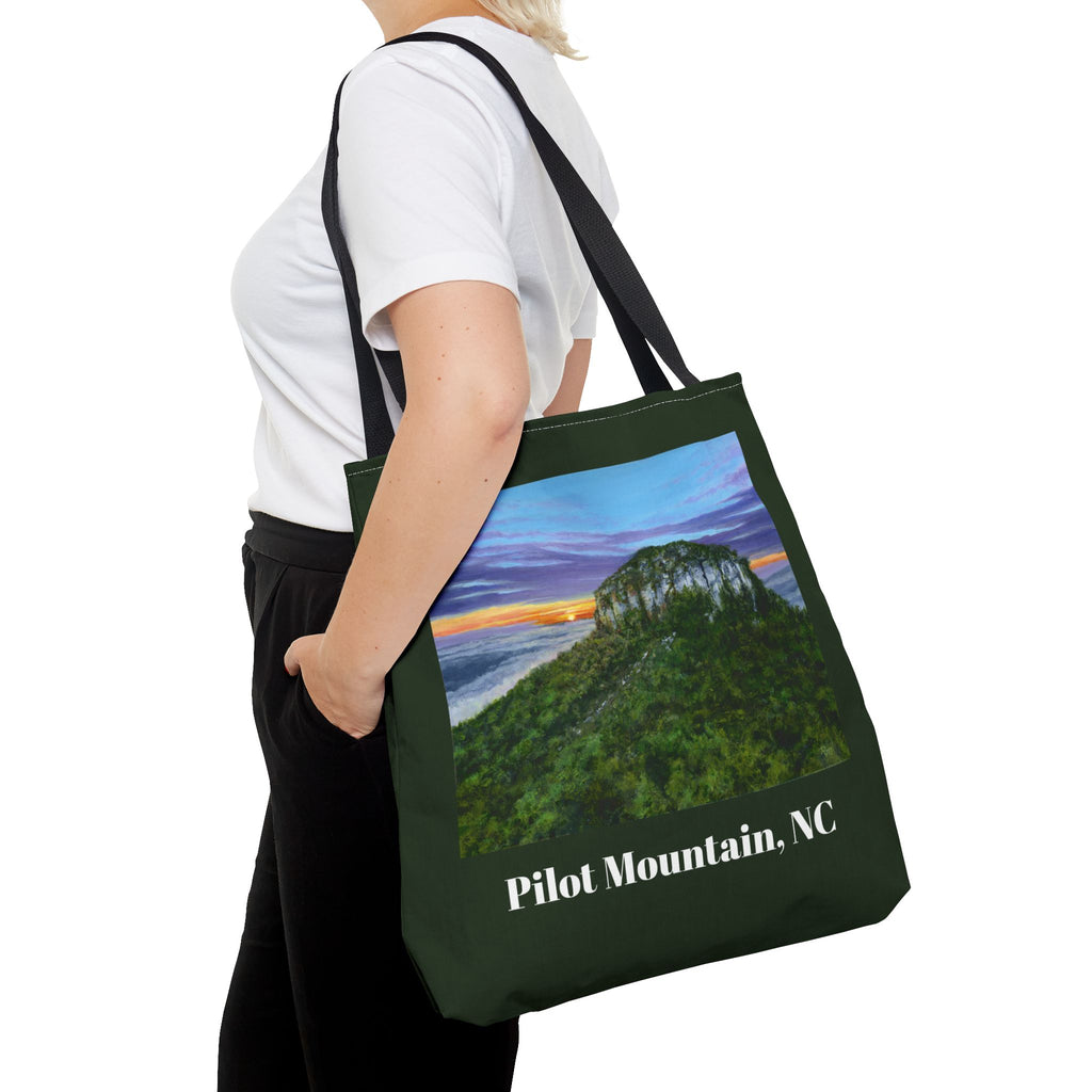 Pilot Mountain | Dark Green Tote Bag